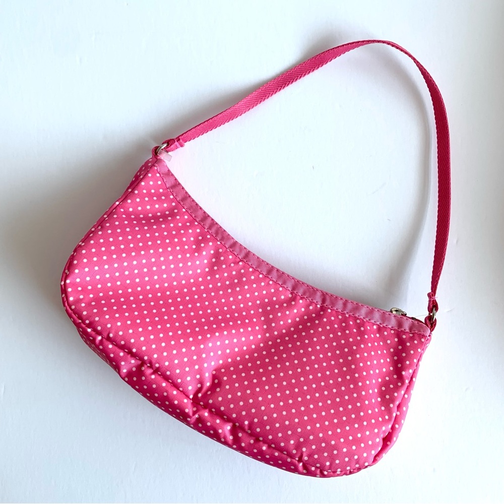 Pink LeSportsac Nylon Hobo Purse Handbag Satchel